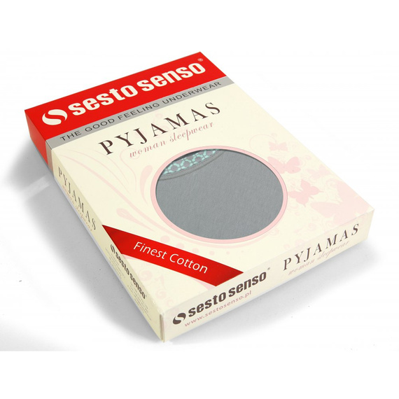 Piżama damska 2498/09 Sesto Senso turkusowy koła