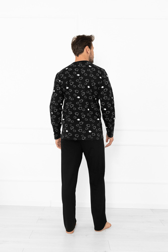 Italian Fashion Męska piżama Wito – bawełna MEGA SOFT, koszulka + szorty