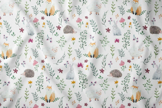 Pościel dziecięca 3695 A Kraina Snów bawełniana zwierzęta Karo