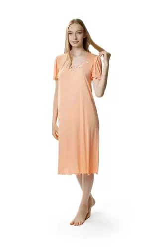 Koszula nocna damska 4112 Beatriz Mewa morelowy