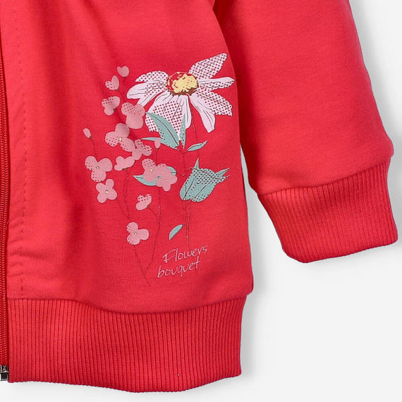 Bluza dresowa z bawełny organicznej Łąka Nini różowy