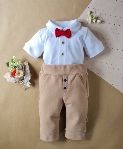 0410/latte Little Gentleman Spodnie Marija - latte