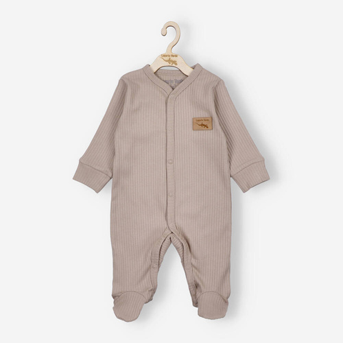 Lagarto Verde Pajacyk z dzianiny prążkowej - beżowy