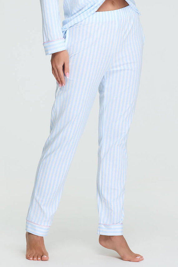 Piżama damska rozpinana 15 Bonamera niebieski paski