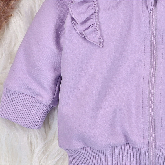 Nini Bluza Underwater World – fioletowa, organiczna bawełna, z kapturem, suwak