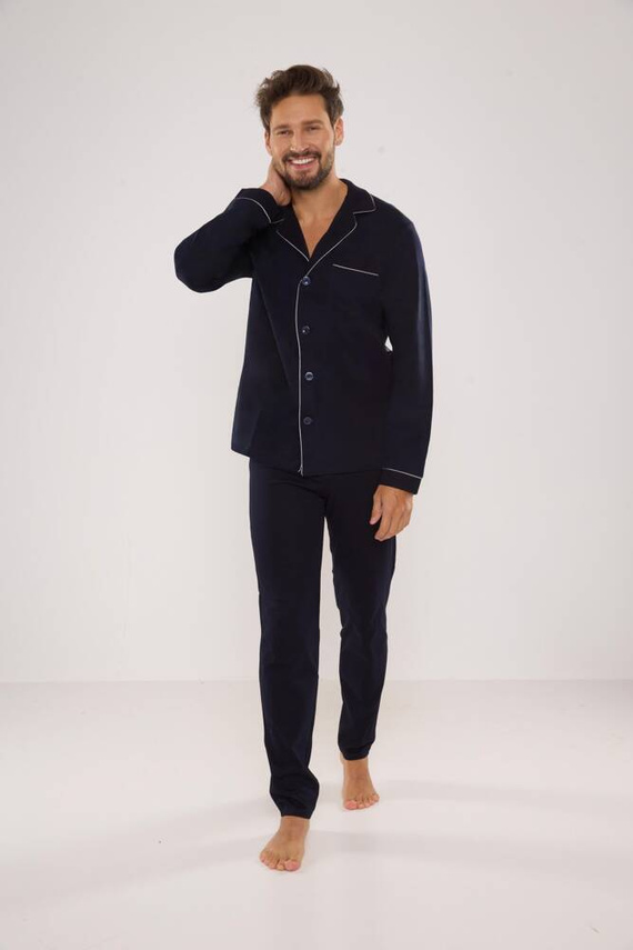 Piżama Męska 729 Norberto De Lafense - granat