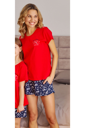 PM.7209 Piżama Damska Doctor Nap - red