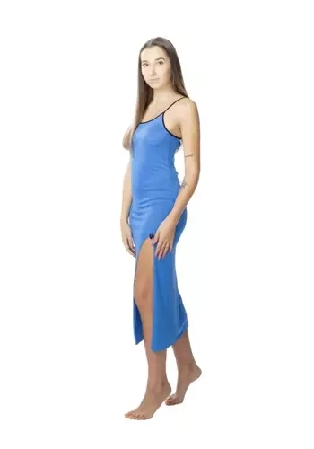 Koszula nocna damska 86119 Ismena Mewa szafirowy