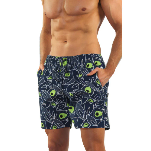 Bawełniana piżama męska, krótki rękaw i spodenki 2422/22 Sesto Senso - seledynowy