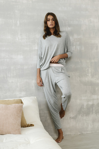 Komplet Damski 3/4rękaw, dł.spodnie Styl Italian Fashion melanż 