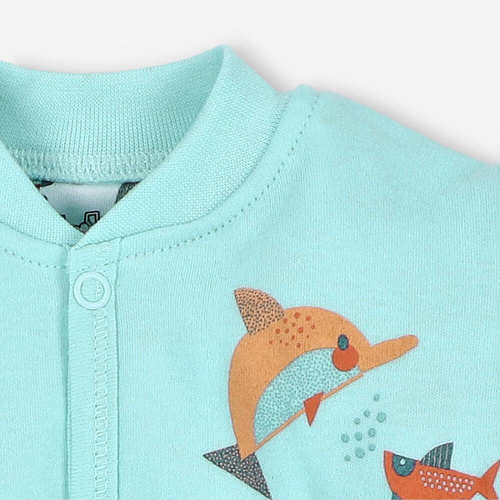 Bluza dresowa chłopięca Morskie Zwierzątka Nini błękitny