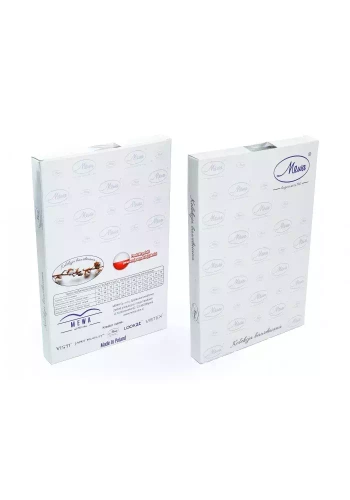 Koszula nocna 86565 Anna z rozpinanym dekoltem Mewa biały-turkus 