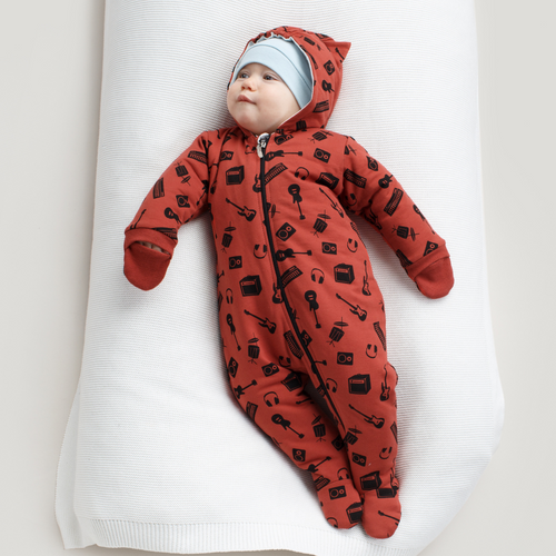 Kombinezon dla chłopca Lets Rock Pinokio - czerwony