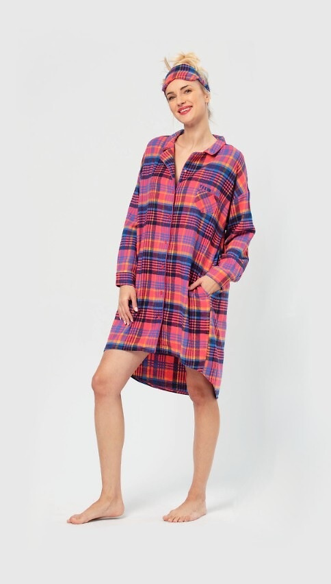 Koszula damska LND 483 Key - rózowy