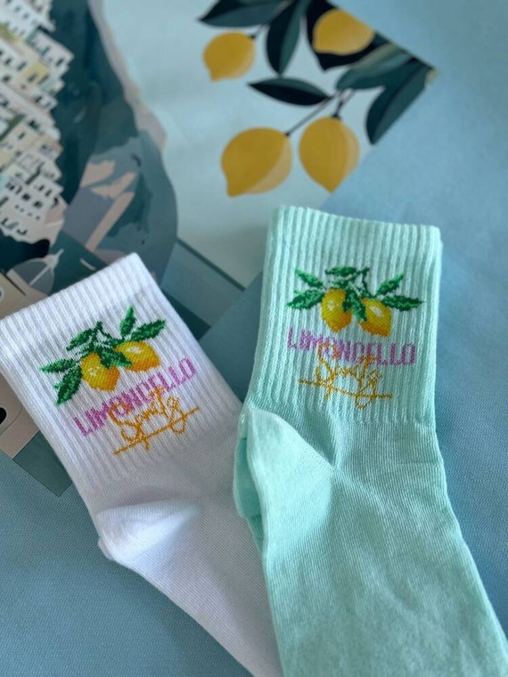 0200-152 Limoncello Skarpety damskie Milena - miętowy