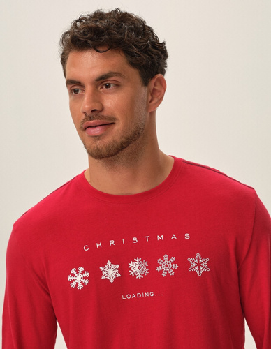 Piżama Męska 41914 Honest Henderson -czerwony