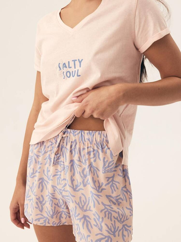 Piżama Damska 42669 Nadar Henderson - brzoskwiniowy