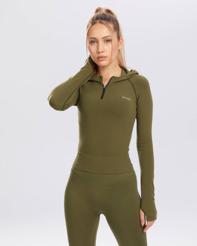 Bluza sportowa damska Adapt Spaio khaki