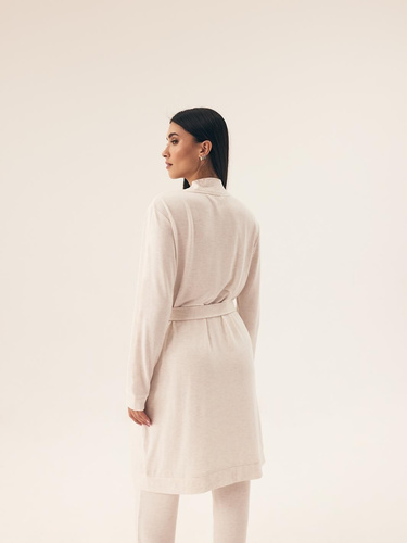 Szlafrok damski 43014 Boar Henderson - kremowy