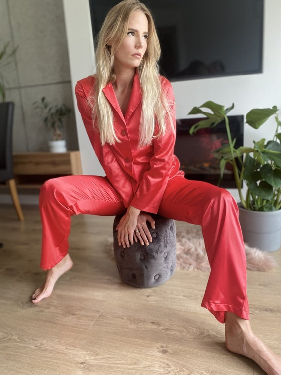 934 Classic Piżama damska Forex - czerwony