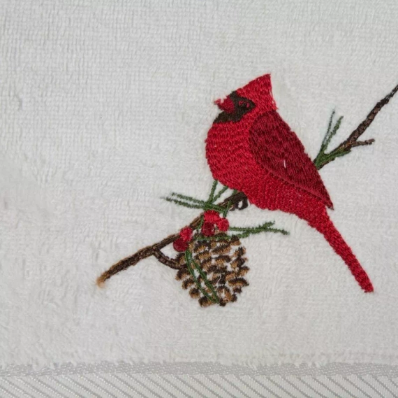 Ręcznik świąteczny ptaszek Pino Eurofirany biały