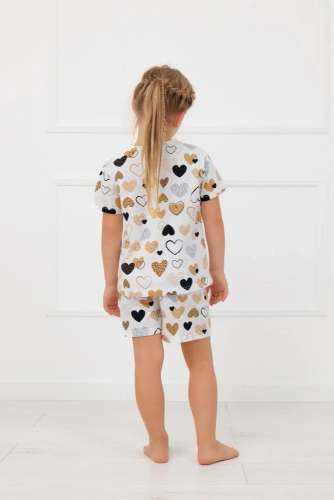 Piżama dziewczęca Ariela Italian Fashion – bawełna, T-shirt, szorty