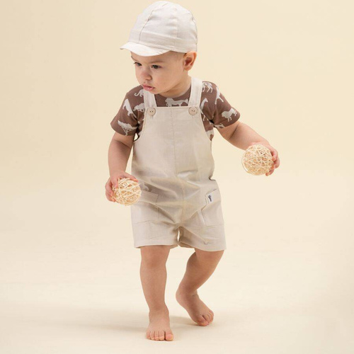 Ogrodniczki dla chłopca Safari Pinokio - beżowy