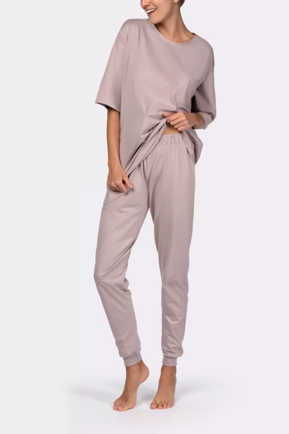 Piżama damska Homie shortsleeve Mona beige