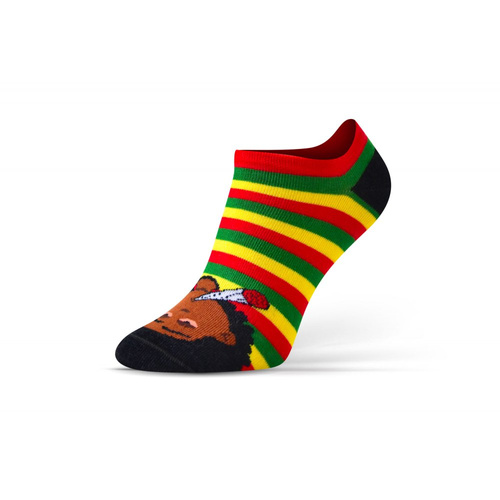 Liść Rastaman Skarpety stopki finest cotton dwie różne Sesto Senso żółty