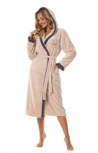 Długi Szlafrok Damski 2419 Tess L&L -  angora