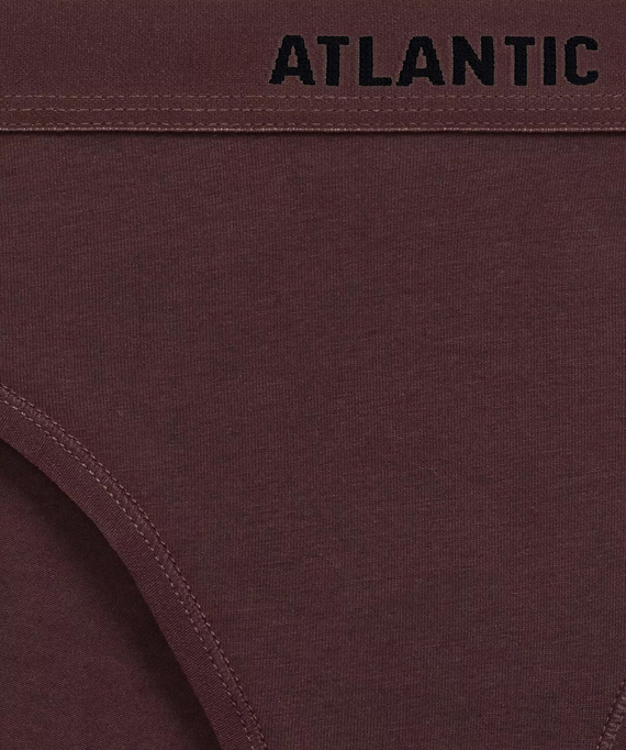 Figi damskie Atlantic Classic 3CLP-004 wino-różowy-beżowy–– 3 szt. bawełniane