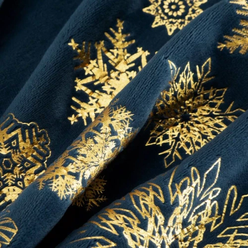 Koc świąteczny gwiazdki Joy 3 Eurofirany granatowy