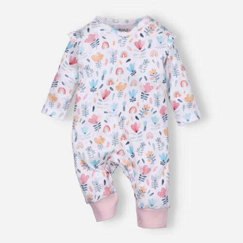 Pajacyk bez stópek z bawełny organicznej Tęczowy Ogród Nini