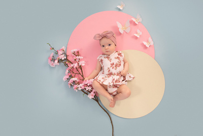 Sukienko-body Summer Mood Pinokio - ecru kwiaty