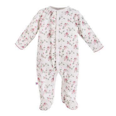 Pajac z nadrukiem Roses Eevi - biały