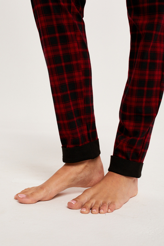 Piżama Damska długi rękaw, długie spodnie Ordesa Italian Fashion - czarny/druk