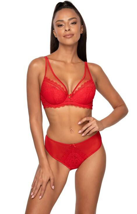 Biustonosz Push-up M-0198/11 Estelle Mat - czerwony