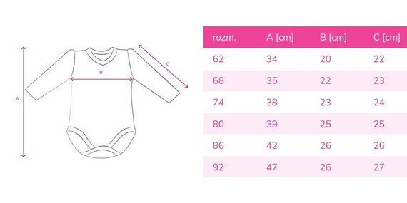 551219113 Body z długim rękawem "Do schrupania" Oscar Kids