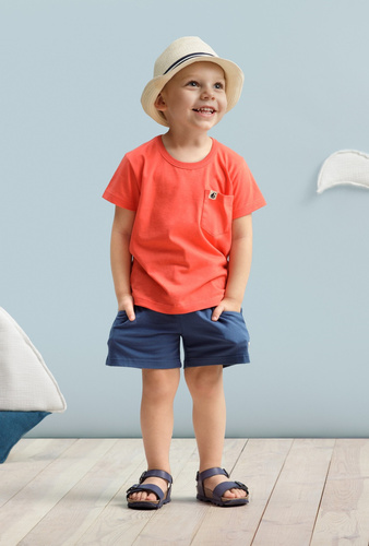 T-shirt chłopięcy z krótkim rękawem Sailor Pinokio - czerwony