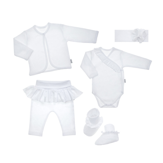 Komplet chrzcielny 5-częściowy 169061 Nicol - biały