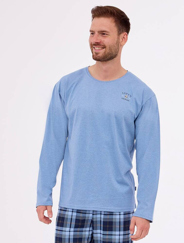 Piżama męska 124/264 Aspen 2 Cornette niebieski