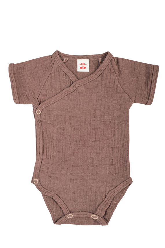 Body rozpinane muślinowe "Bamboo Muslin Choco"  Makoma 