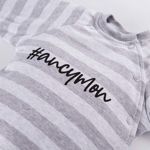 Bluzka niemowlęca 2-pak Ancymon Eevi- szary/zielony