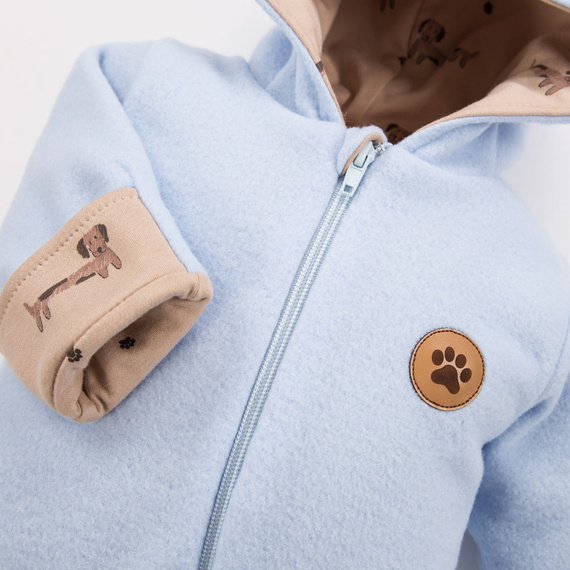 Pajac z kapturem Run & Fun Eevi - niebieski