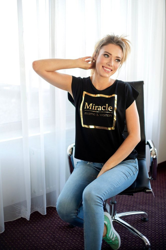 014 Bluzka T-shirt krótki rękaw MIRACLE- granat