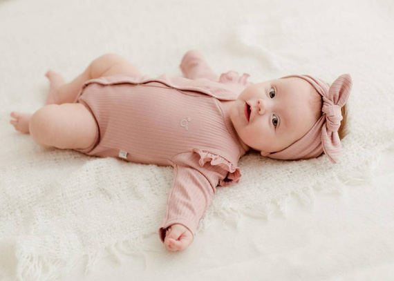Body rozpinane Basic Koala - różowe