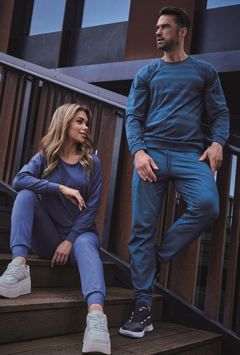 Piżama męska 1117/278 Loose   Cornette niebieski