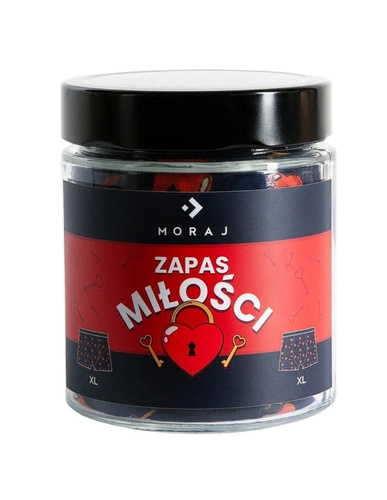 Prezentowe Bokserki Męskie Moraj MBX600-366 „Zapas Miłości” – Bawełna Premium, Słoik, Idealny Upominek dla Niego