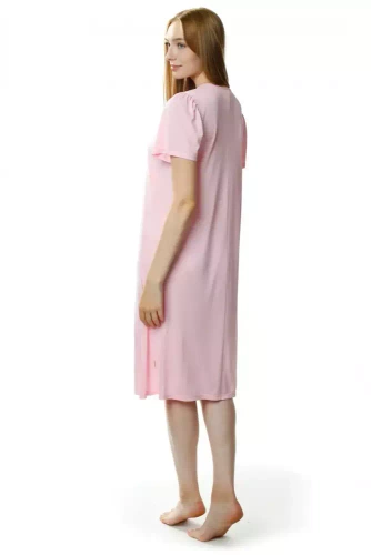 1693 Berenika halka koszula nocna damska Mewa różowy