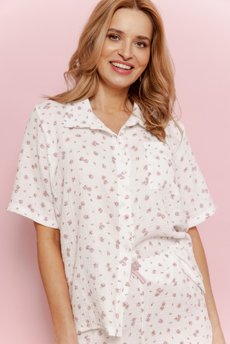 Piżama Damska 3422 Sindy Taro - ecru